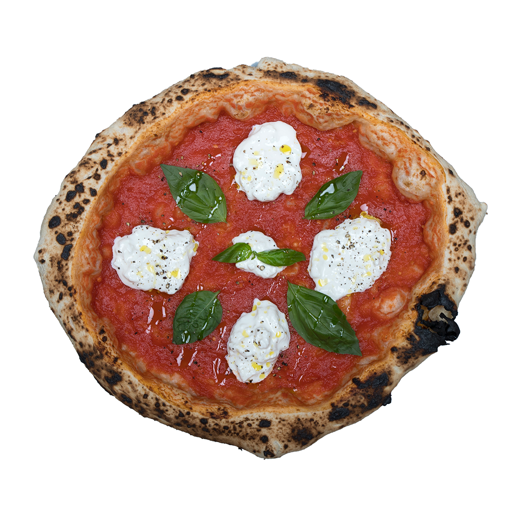 Pizza MARGHERITA
Sauce tomate, basilic frais, Mozzarella